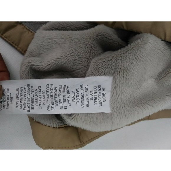 L.L. Bean Faux Fur Lined Hooded Vest tan Women Size medium - Picture 7 of 7